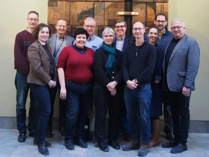 Members of the Anglican Church of Canada-Mennonite Church Canada dialogue at their first meeting in Waterloo, Ontario