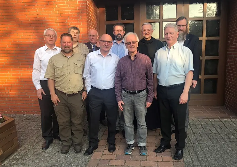 Members of the ILC-PCPCU dialogue met in Bleckmar, Germany for their fourth session. Participants include, on the ILC side, Rev. Dr. Albert Colver III, Prof. Dr. Werner Klän, Prof. Dr. Roland Ziegler, Prof. Dr. Gerson Linden, and Prof. Dr. John Stephenson. On the Roman Catholic side are Prof. Dr. Josef Freitag, PD Dr. Burkhard Neumann, Father Dr. Augustinus Sander, and Prof. Dr. Wolfgang Thönissen.
