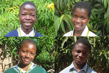 Four of the recipients of the St Timothy Scholarship Programme in Malawi