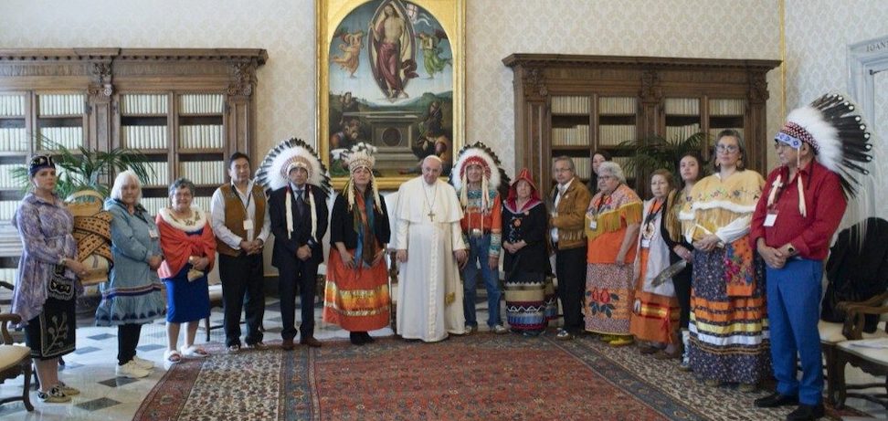 The Assembly of First Nations delegation visits with Pope Francis