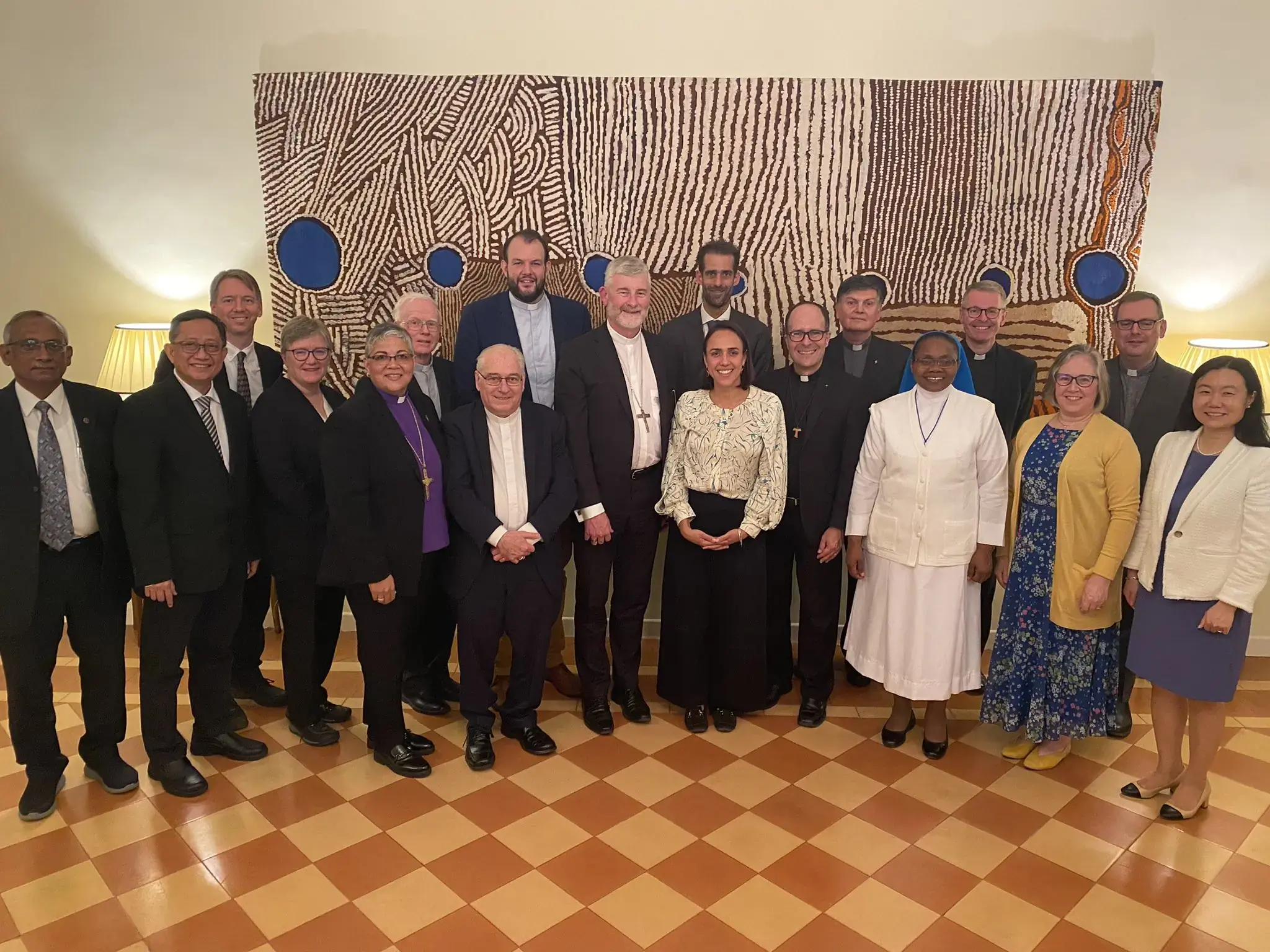Members of the Methodist-Roman Catholic International Commission were hosted at a reception by Chiara Porro, the Australian Ambassador to the Holy See