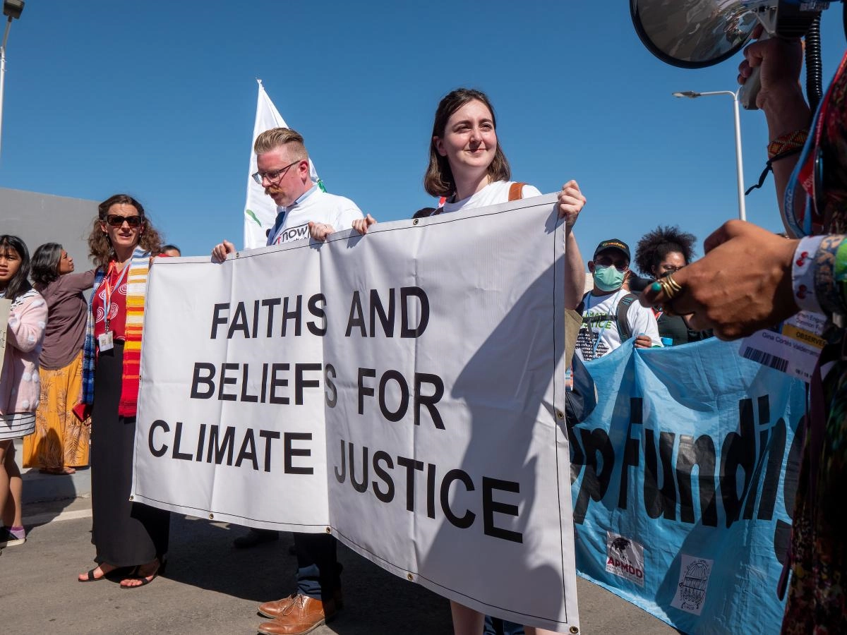 Climate activists gathered to demand climate justice during the 27th Conference of Parties (COP27)