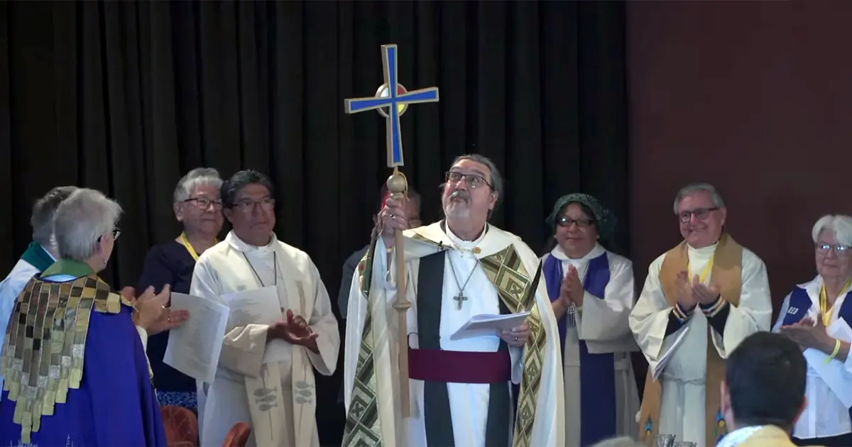 Archbishop Chris Harper was installed as the new Anglican Indigenous Archbishop and Presiding Elder of the Sacred Circle at the first gathering of Sacred Circle 11