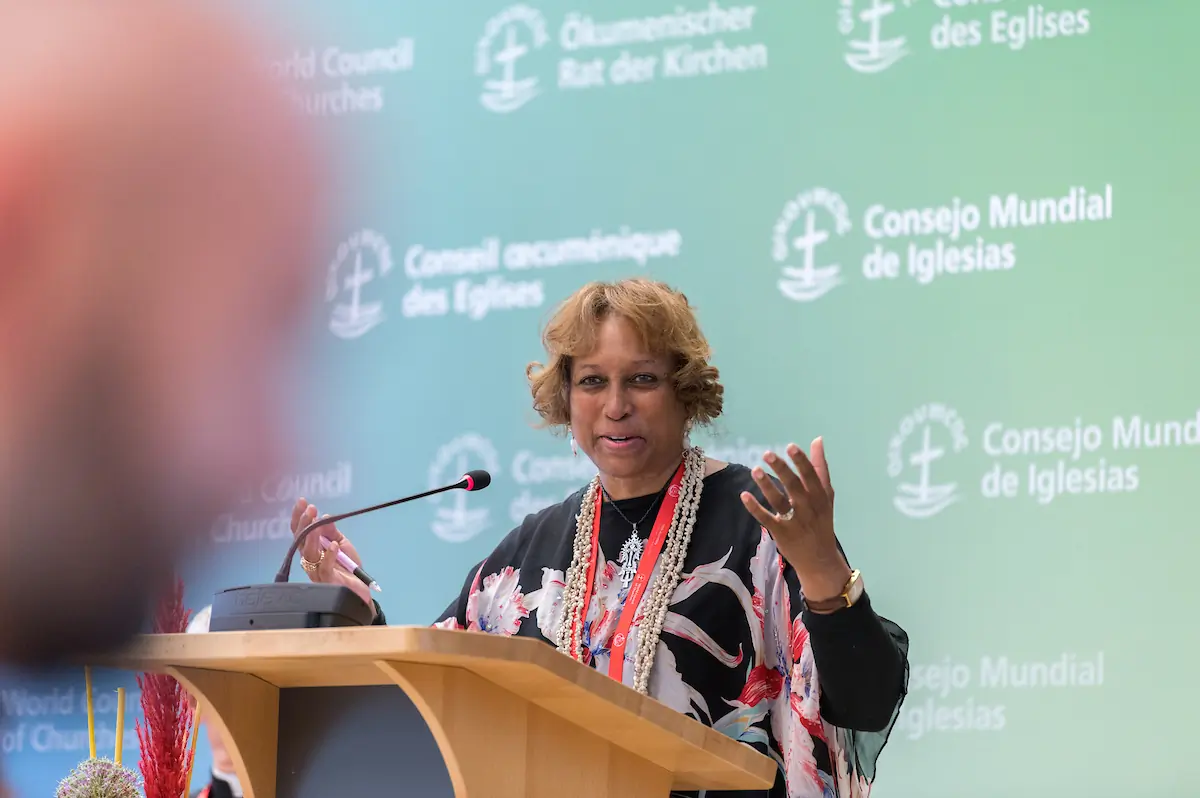 WCC North American president Rev. Dr Angelique Walker-Smith of the National Baptist Convention USA shares from the North American region as the WCC Central Committee gathers in Geneva on 21-27 June 2023, for its first full meeting following the WCC 11th Assembly in Karlsruhe in 2022
