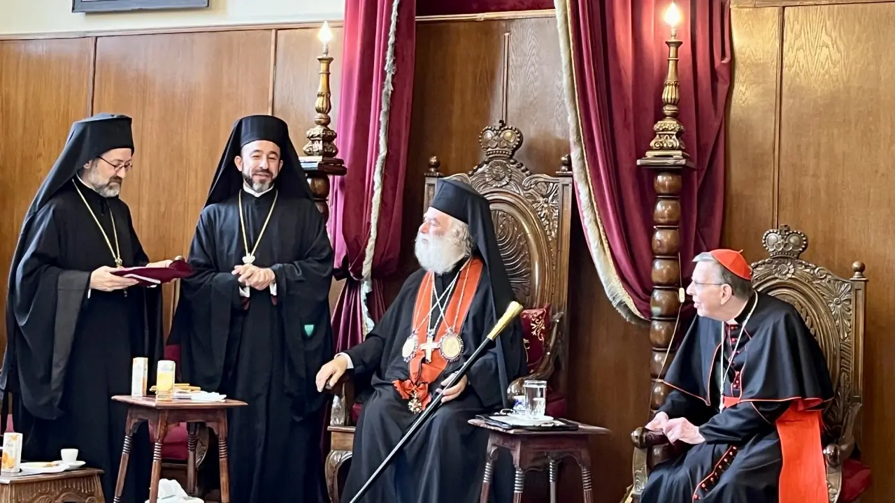 Metropolitan Job of Pisidia, seated at centre representing the Ecumenical Patriarchate, and on the right Cardinal Kurt Koch, representing the Dicastery for Promoting Christian Unity