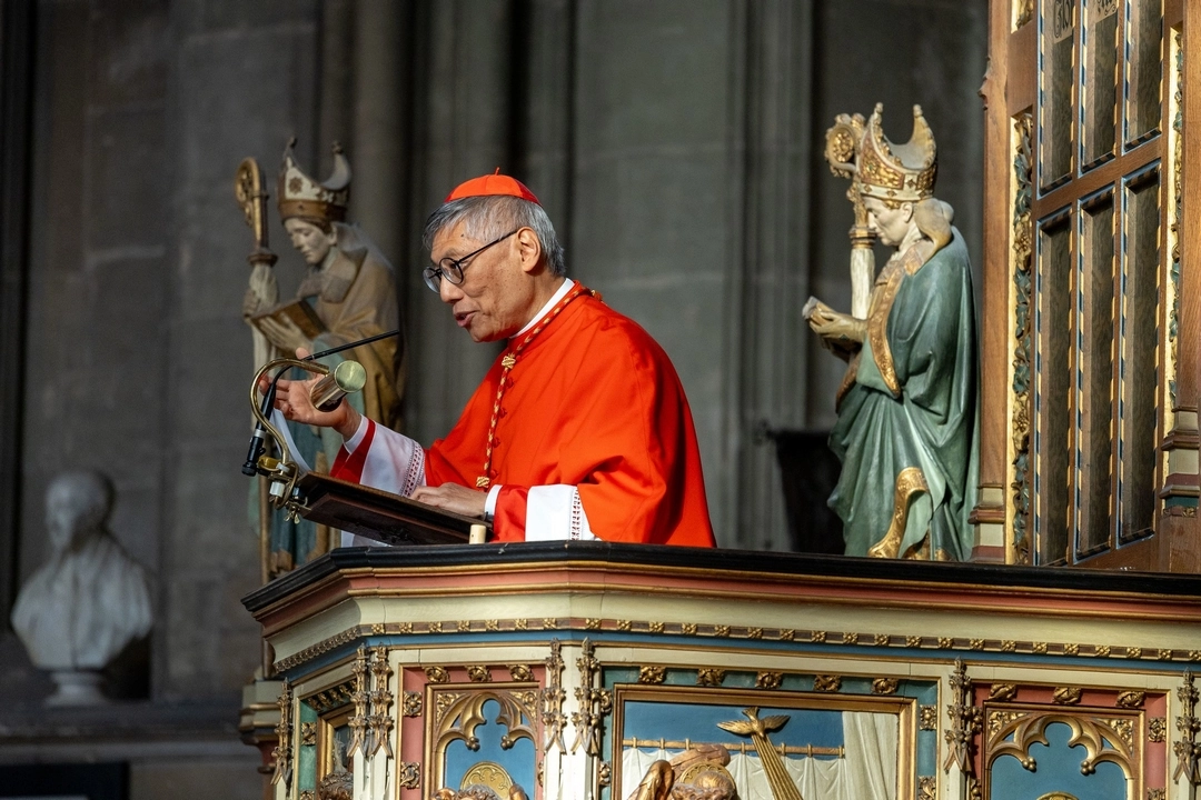 Archbishop Stephen Chow SJ of Hong Kong preaching at Canterbury Cathedral at the Sunday service during the IARCCUM Summit