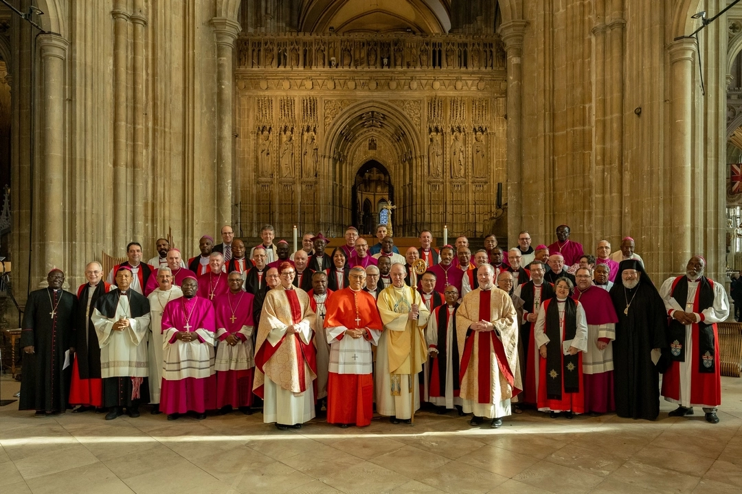 IARCCUM bishops gathered with the Canterbury Cathedral clergy following the Sunday service during the IARCCUM Summit