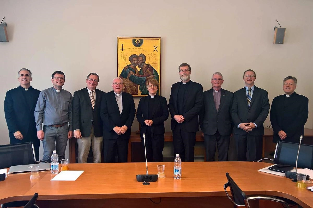 Representatives of the five churches who signed the <i>Joint Declaration on the Doctrine of Justification</i> gathered at the PCPCU offices in Rome