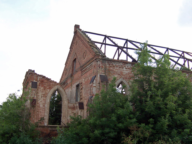 The ruins of a former Mennonite church building in Ukraine being restored and transformed - with the help of Canadian Mennonites - into a Greek Catholic church