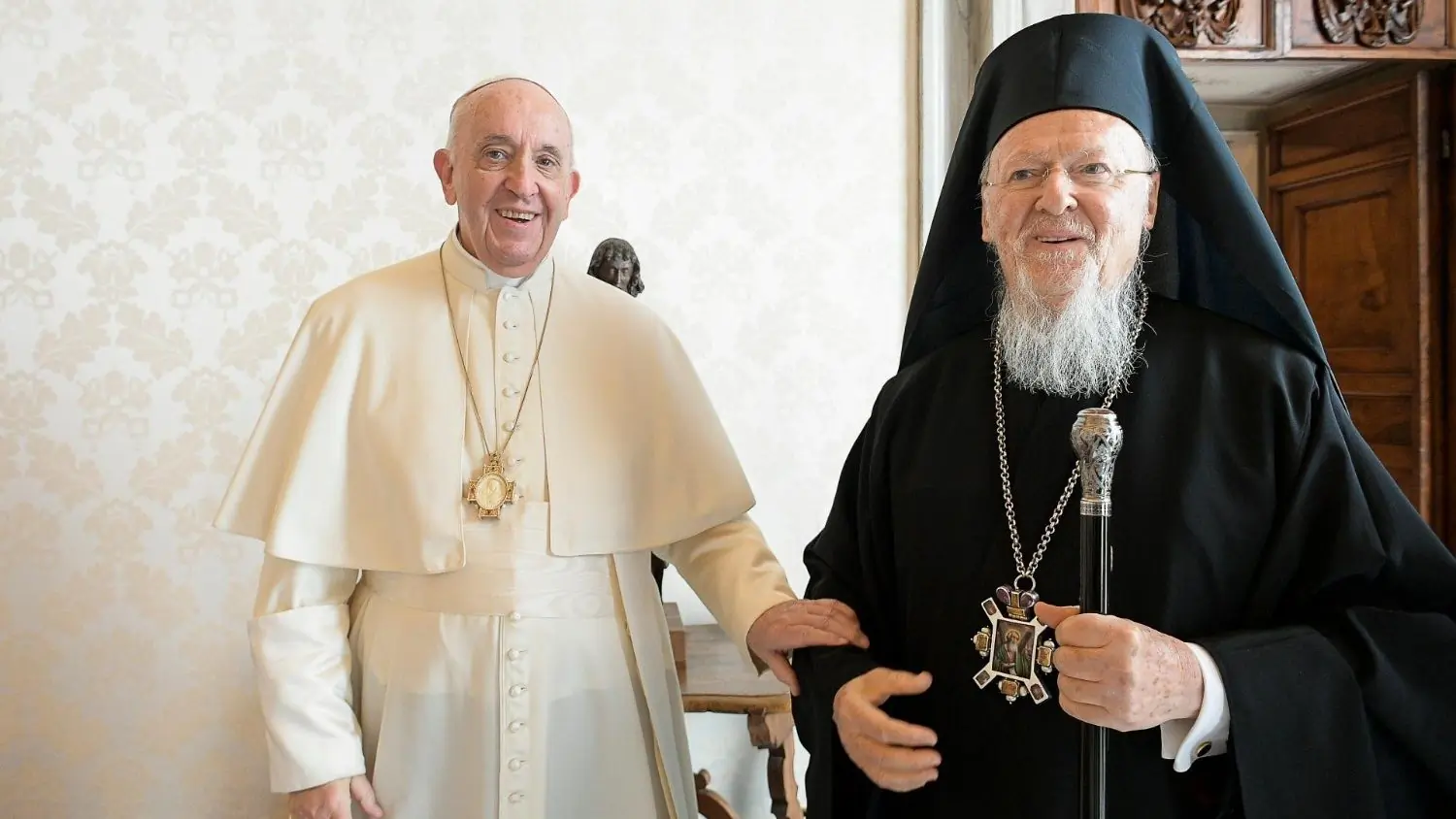 Patriarch Bartholomew I of Constantinople meets with Pope Francis at the Vatican