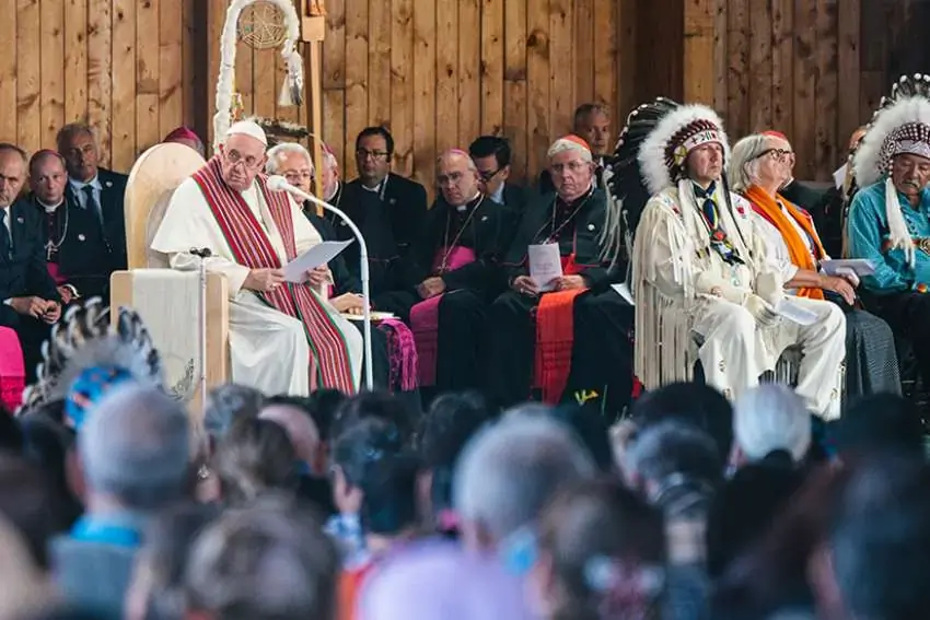 Pope Francis participates in the Lac Ste. Anne pilgrimage and Liturgy of the Word in Lac Ste. Anne, Alberta