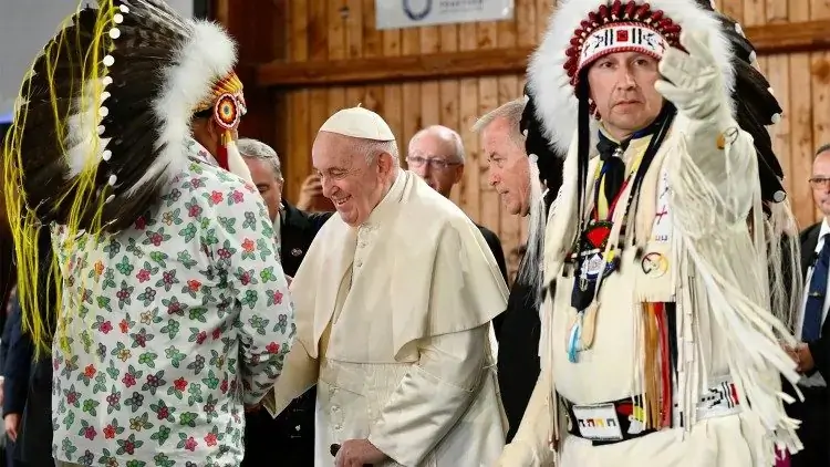 Pope Francis visited the pilgrimage at Lac-Ste-Anne, Alberta where he met with Indigenous people and blessed the waters