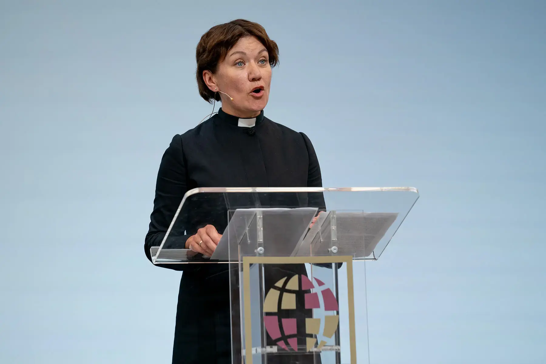 LWF General Secretary Rev. Anne Burghardt addresses the Lambeth Conference on day nine dedicated to Christian unity
